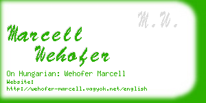 marcell wehofer business card